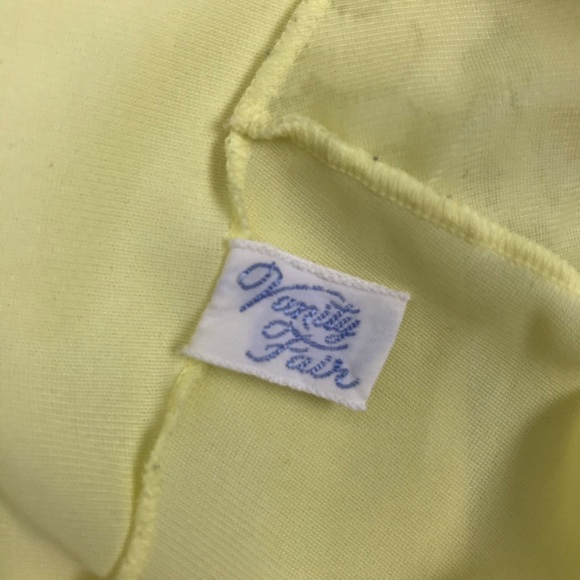 Vintage l 50s 36 Vanity Fair Yellow Nylon Tricot Tulle Lace Pinup Slip Nightgown - Picture 10 of 13